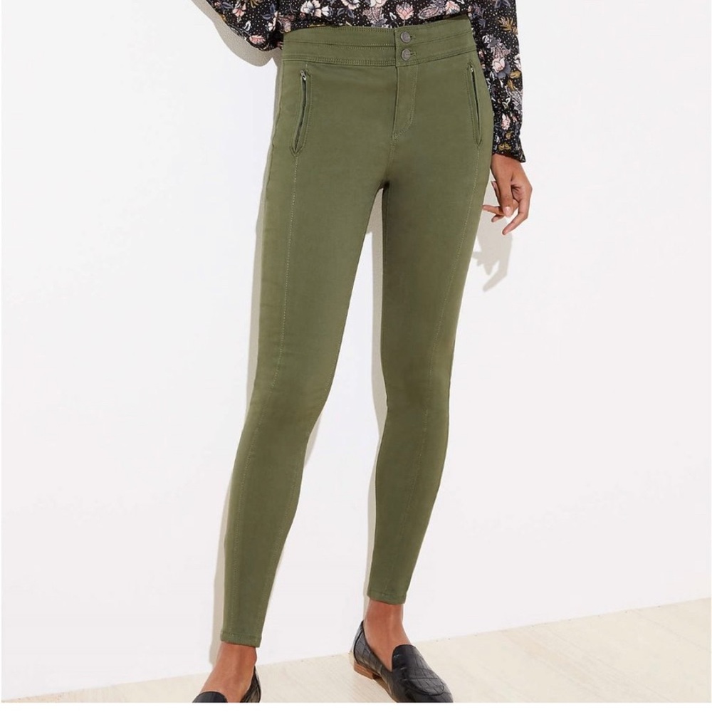 24 Petite High Waist Skinny Sateen Trousers.